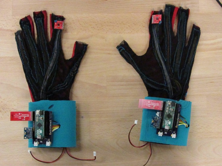 These “SignAloud” gloves developed by UW sophomores Navid Azodi and Thomas Pryor translate American Sign Language into speech and text. University of Washington
