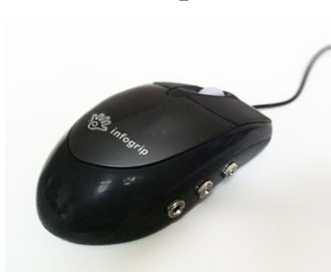 Photo of the switch adapted computer mouse